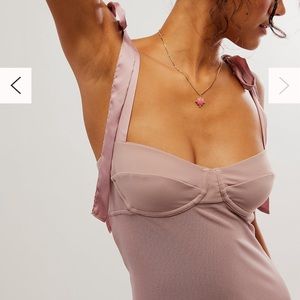 NWT free People got glam mesh slip in pink salt.